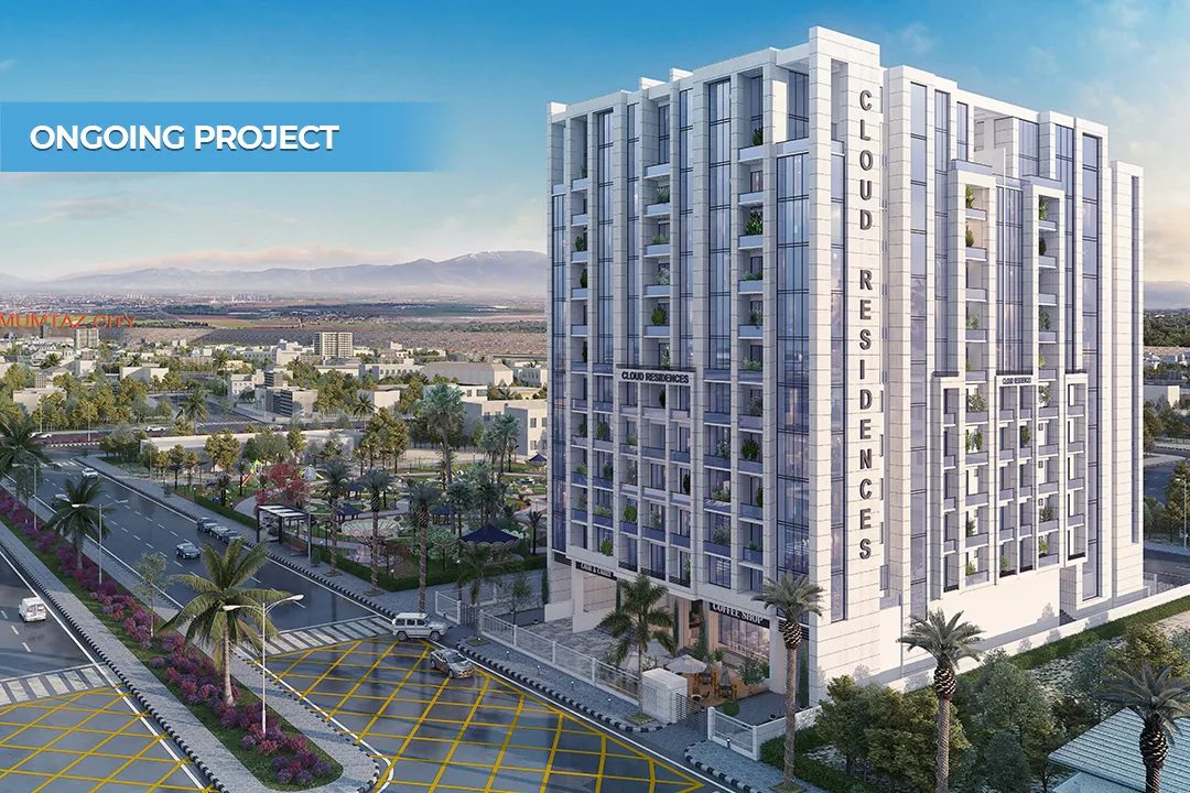 Cloud Residences, 17-storey luxury apartments in Islamabad near Airport in Mumtaz City.